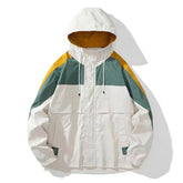 Technical Contrast Hooded Jacket